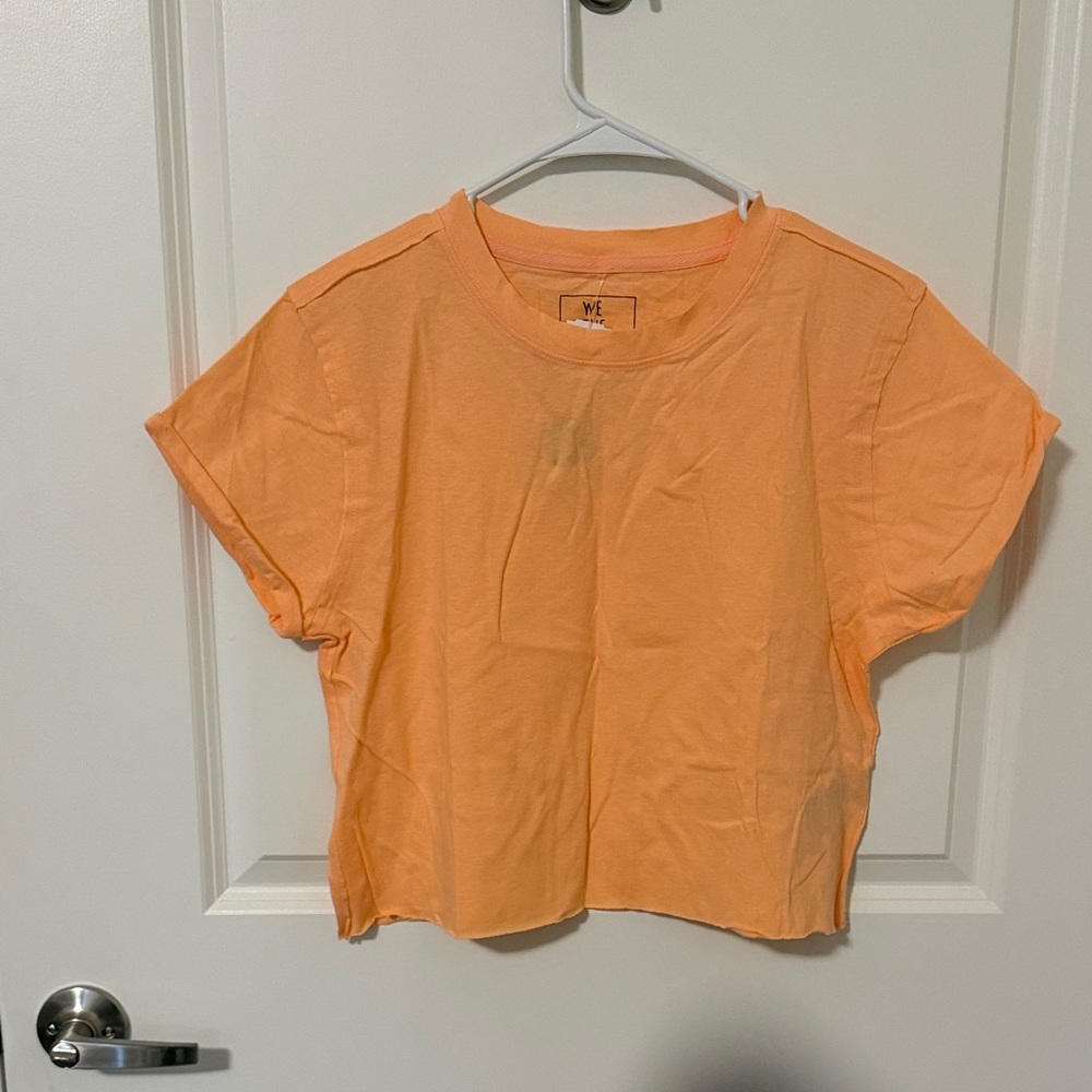 Free People - The Perfect Tee - Orange Crop Tee - Soft Cotton Women's Top